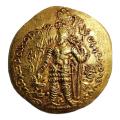 Kusho-Sasanian AV Dinar 285-300 A.D. Hormizd I Gold Scyphate ChXF